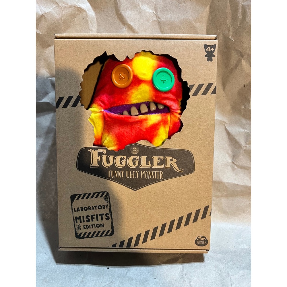 Fuggler 9" Plush Monster Red Yellow Laboratory Misfits Edition Funny Ugly